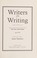 Cover of: Writers on writing.