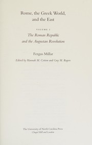 Cover of: Rome, the Greek world, and the East