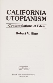Cover of: California Utopianism: Contemplations of Eden (Golden State Series)