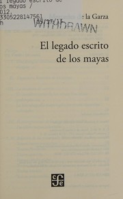 Cover of: El legado escrito de los mayas