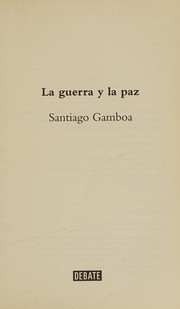 Cover of: La guerra y la paz