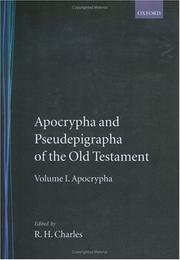 Cover of: Apocrypha and Pseudepigrapha of the Old Testament: Apocrypha