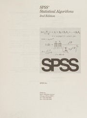 Cover of: SPSS, statistical algorithms