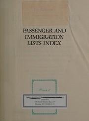 Cover of: Passenger and immigration lists index by P. William Filby