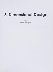 Cover of: 3 dimensional design