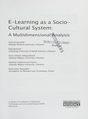 Cover of: E-learning as a socio-cultural system: a multidimensional analysis