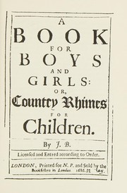 Cover of: A book for boys and girls by John Bunyan