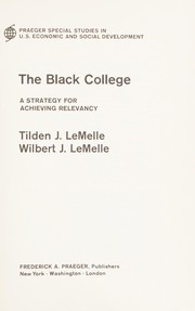 The Black college by Tilden J. Le Melle