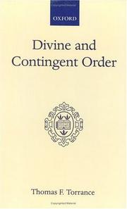 Cover of: Divine and contingent order