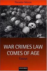 War crimes law comes of age : essays