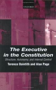The executive in the constitution : structure, autonomy, and internal control