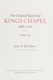 Cover of: Records of Kings Chapel, Boston