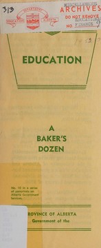 Cover of: Education: a baker's dozen