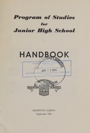 Cover of: Junior high school program of studies handbook