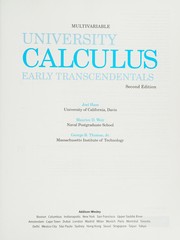 Cover of: University Calculus, Early Transcendentals