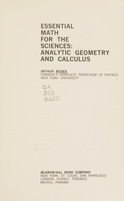 Cover of: Essential math for the sciences: analytic geometry and calculus.