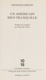 Cover of: Un Américain bien tranquille by Graham Greene