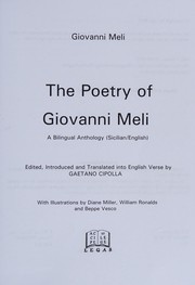 Cover of: Poetry of Giovanni Meli by Giovanni Meli