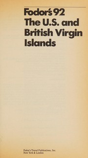 Cover of: Fodor's the U.S. and British Virgin Islands.