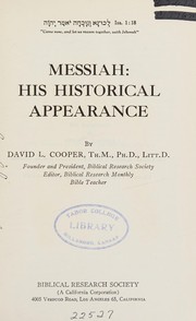 Cover of: Messiah: His historical appearance.