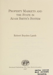 Cover of: Property markets and the state in Adam Smith's system