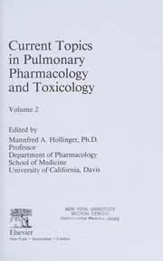 Current Topics in Pulmonary Pharmacology & Toxicology by Mannfred A. Hollinger