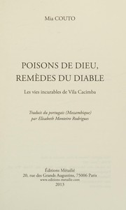 Cover of: Poisons de Dieu, remèdes du diable: les vies incurables de Vila Cacimba