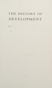 Cover of: History of Development: From Western Origins to Global Faith