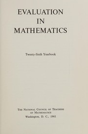 Cover of: Evaluation in mathematics.