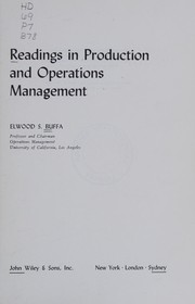 Cover of: Readings in production and operations management