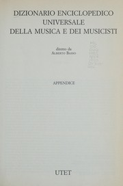 Cover of: Dizionario enciclopedico universale della musica e dei musicisti.