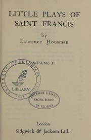 Cover of: Little plays of St. Francis