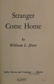 Cover of: Stranger, come home.