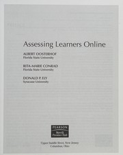 Cover of: Assessing learners online
