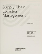 Cover of: Supply chain logistics management