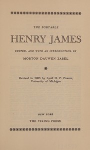 Cover of: The portable Henry James by Henry James