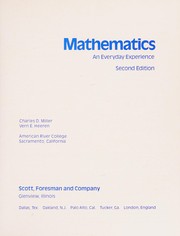 Cover of: Mathematics: an everyday experience