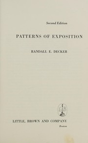Cover of: Patterns of exposition