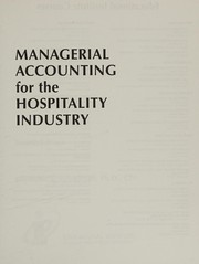 Cover of: Managerial accounting for the hospitality industry