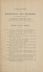 Cover of: The Charles Butler collection: catalogue of engravings & drawings, the property of... C. Butler... comprisings engravings and etchings by the old masters