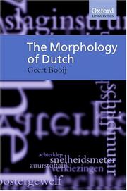 Cover of: morphology of Dutch