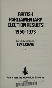 Cover of: British parliamentary election results, 1950-1973