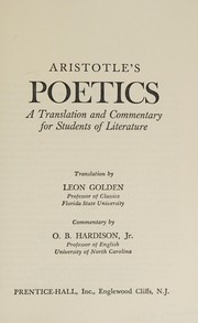 Cover of: Aristotle's Poetics: a translation and commentary for students of literature.