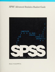 Cover of: SPSS advanced statistics: student guide