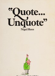 Cover of: "Quote, unquote"