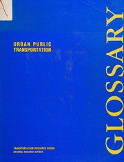 Cover of: Urban Public Transportation Glossary