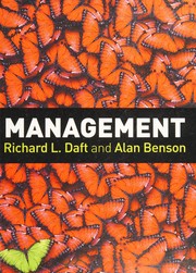 Cover of: Management by Martyn Kendrick, Vershinina, Richard Daft, Alan Benson