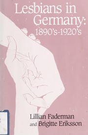 Cover of: Lesbians in Germany: 1890'S-1920's