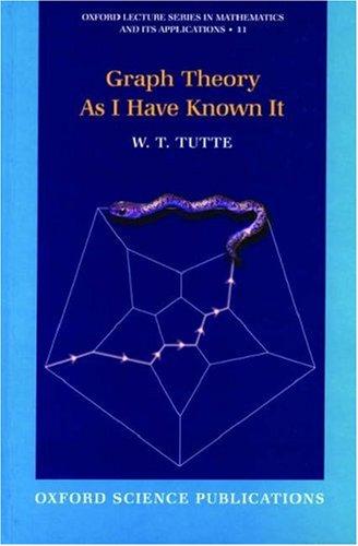 Graph theory as I have known it W. T. Tutte