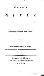 Cover of: Goethes Werke by Johann Wolfgang von Goethe